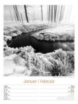 Bild von Silent Nature - Schwarz-Weiss-Wochenplaner Kalender 2026