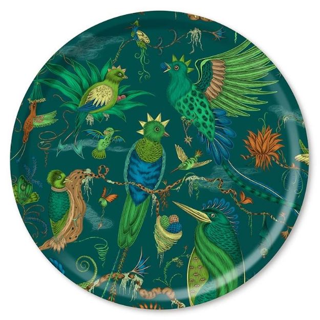 Bild von Emma J Shipley Quetzal/teal Tray Ø 46 - Jamida of Sweden