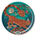 Bild von Emma J Shipley Snow Leopard/teal Tray Ø 39 - Jamida of Sweden