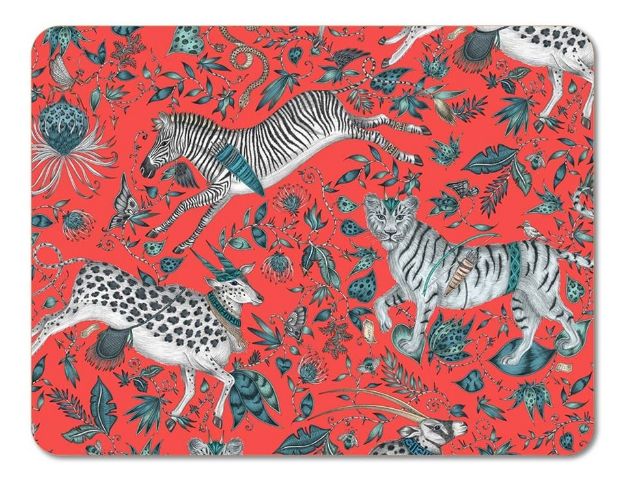Bild von Emma J Shipley Protea/red Tablemat 38x29 - Jamida of Sweden