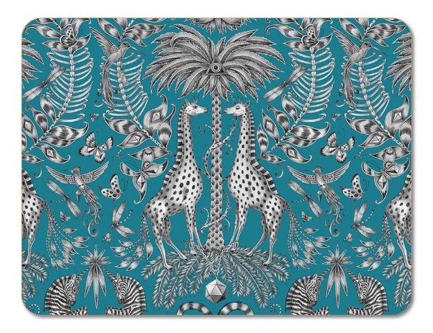 Bild von Emma J Shipley Kruger/turquoise Tablemat 38x29 - Jamida of Sweden