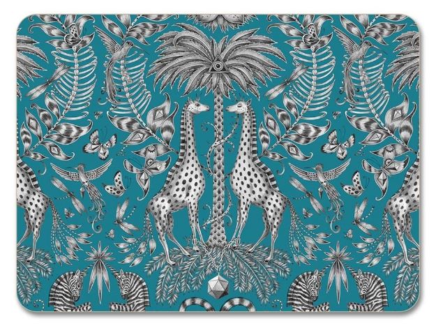 Bild von Emma J Shipley Kruger/turquoise Placemat 29x21 - Jamida of Sweden