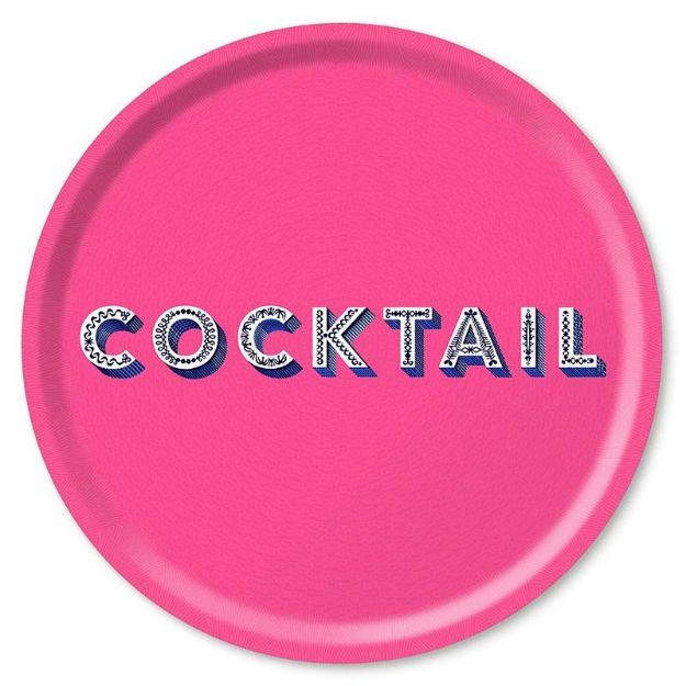 Bild von Asta Barrington Cocktail / bright pink Tray Ø 46 - Jamida of Sweden