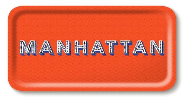 Bild von Asta Barrington Manhattan / orange  Tray 43x22cm - Jamida of Sweden