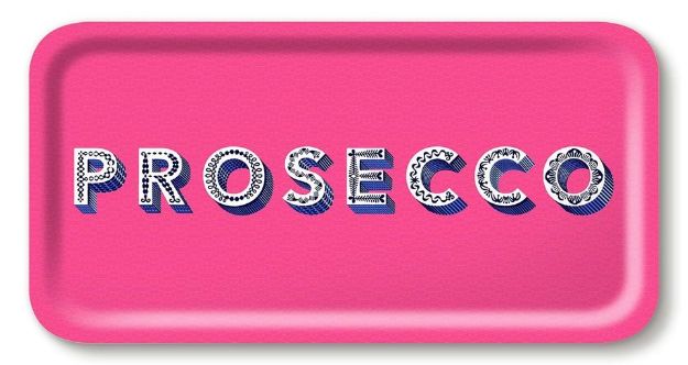 Bild von Asta Barrington Prosecco / bright pink Tray 43x22cm - Jamida of Sweden