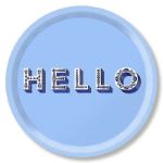 Bild von Asta Barrington Hello / blue Tray Ø 39 - Jamida of Sweden
