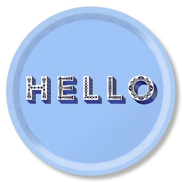 Bild von Asta Barrington Hello / blue Tray Ø 39 - Jamida of Sweden