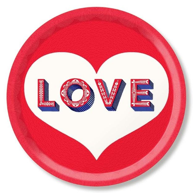 Bild von Asta Barrington Love /red Tray Ø 39 - Jamida of Sweden