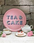 Bild von Asta Barrington Tea & Cake / light pink Tray Ø 39 - Jamida of Sweden