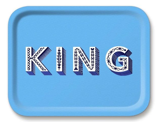 Bild von Asta Barrington King/blue Tray 36x28cm - Jamida of Sweden