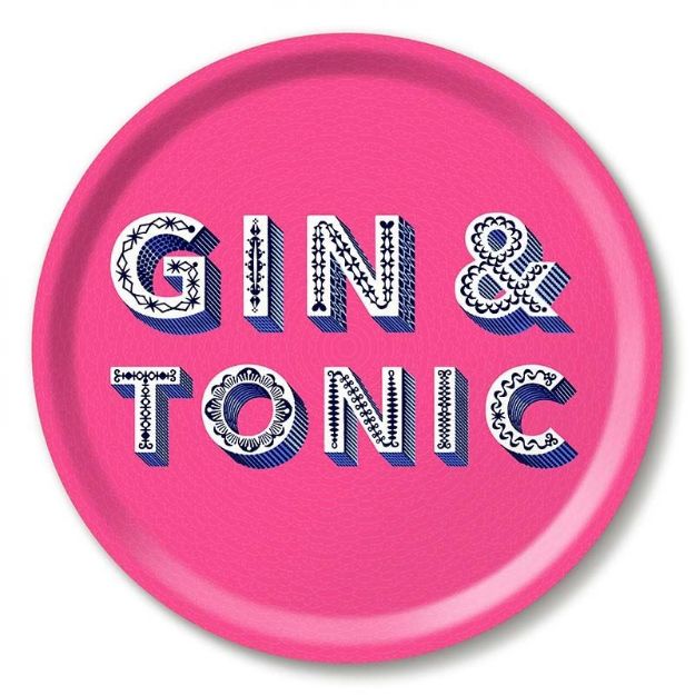 Bild von Asta Barrington Gin & tonic/bright pink Tray Ø 31 - Jamida of Sweden