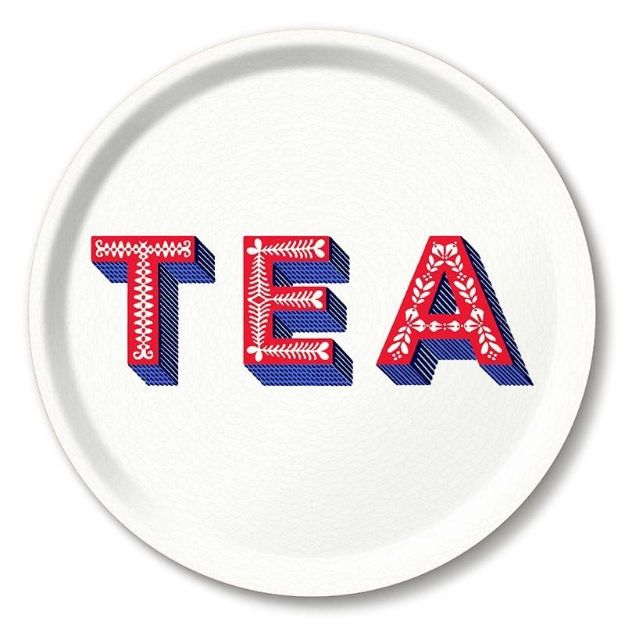 Bild von Asta Barrington Tea / white Tray Ø 31 - Jamida of Sweden