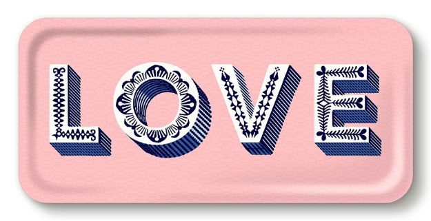 Bild von Asta Barrington Love / light pink Tray 32x15 - Jamida of Sweden