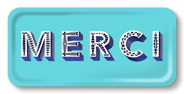 Bild von Asta Barrington Merci / aqua Tray 32x15 - Jamida of Sweden