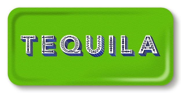 Bild von Asta Barrington Tequila / green Tray 32x15 - Jamida of Sweden
