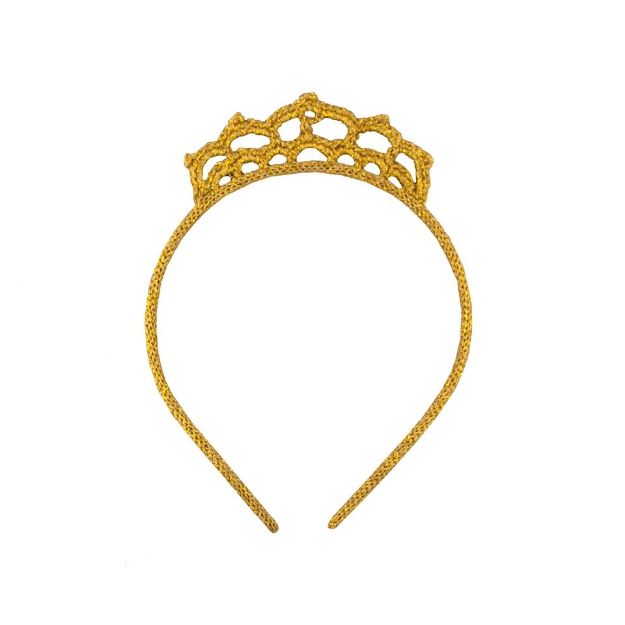 Bild von Hairband Crochet Crown Gold, VE-10