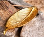 Bild von Räucherstäbchenhalter Blatt, gold