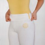 Bild von Yogahose lang mit Umschlagbund in sonnengelb von The Spirit of OM