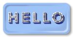 Bild von Asta Barrington Hello / blue Tray 32x15 - Jamida of Sweden