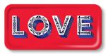 Bild von Asta Barrington Love / red Tray 32x15 - Jamida of Sweden