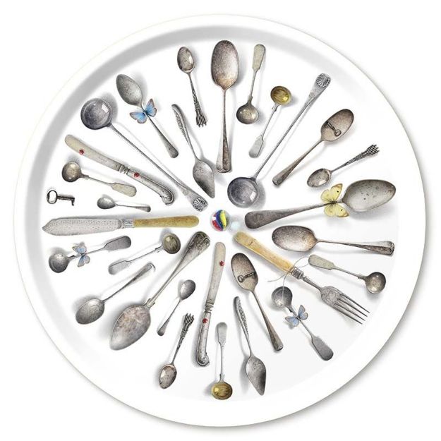 Bild von Michael Angove Cutlery/white Tray Ø 46 - Jamida of Sweden