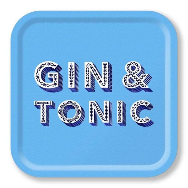 Bild von Asta Barrington Gin & Tonic / sky blue Tray 32x32 - Jamida of Sweden