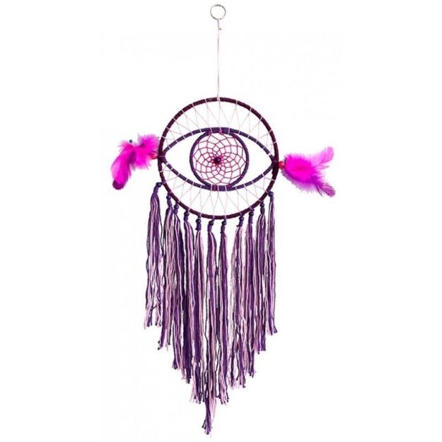 Bild von Traumfänger Auge Pink-Violett 15x45cm