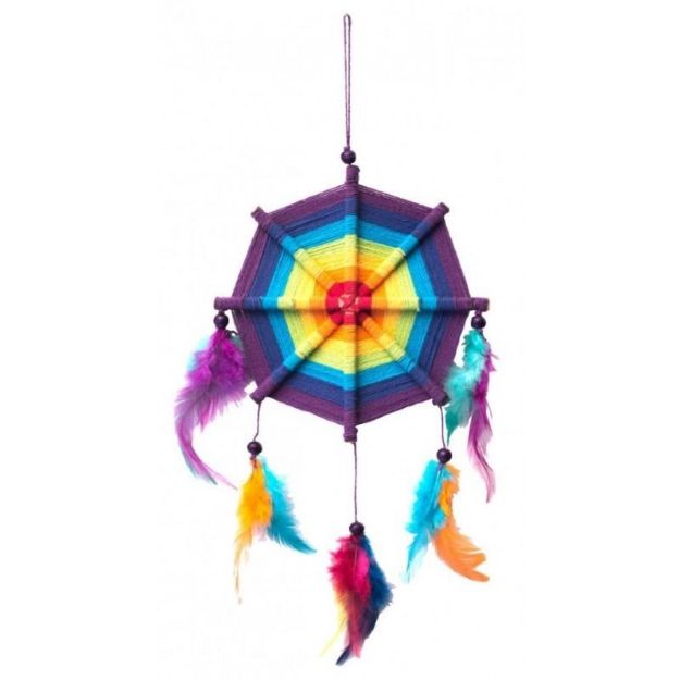 Bild von Traumfänger Mandela Rainbow Protection Nylon 15x30cm