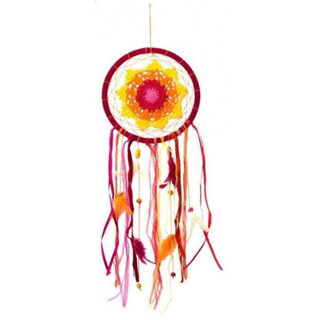 Bild von Traumfänger Mandela Harmony Nylon gehäkelt 22x60cm
