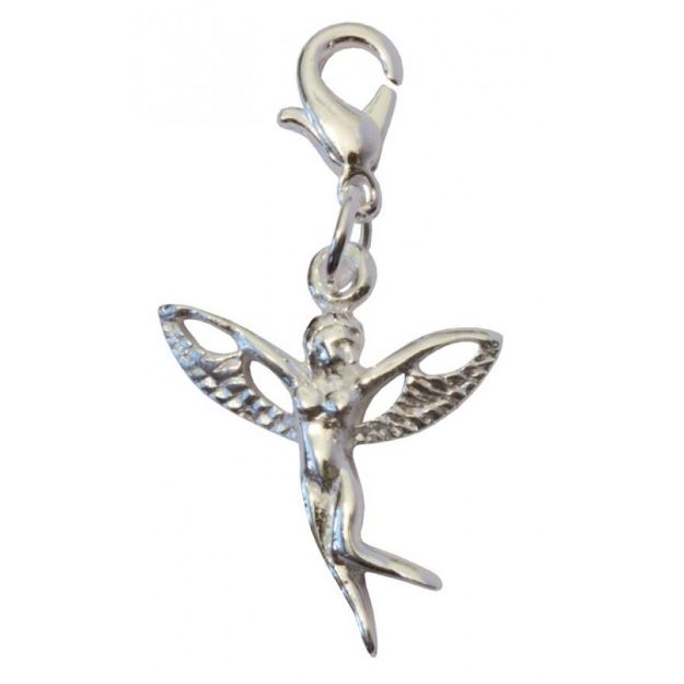 Bild von Anhänger Karabiner Engel Messing versilbert 1.5 cm