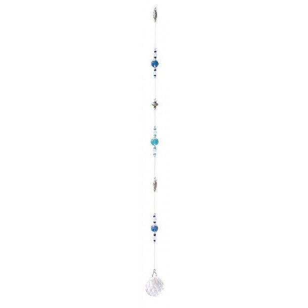 Bild von Suncatcher blau/türkis 80 cm, Glas und Metall