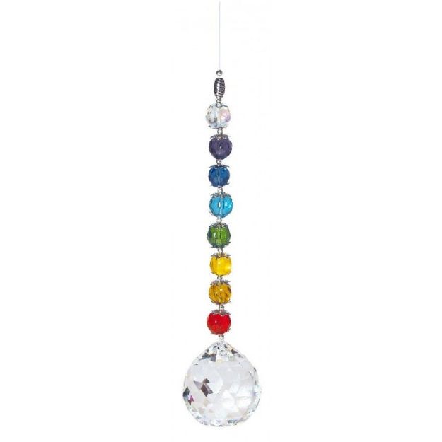 Bild von Suncatcher regenbogenfarben 20 cm, Glas und Metall