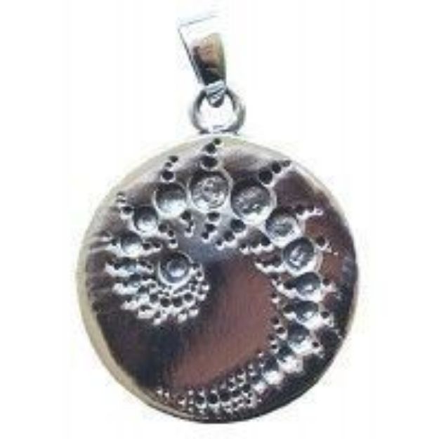 Bild von Anhänger Julia Fraktal 2.5 cm, Messing versilbert