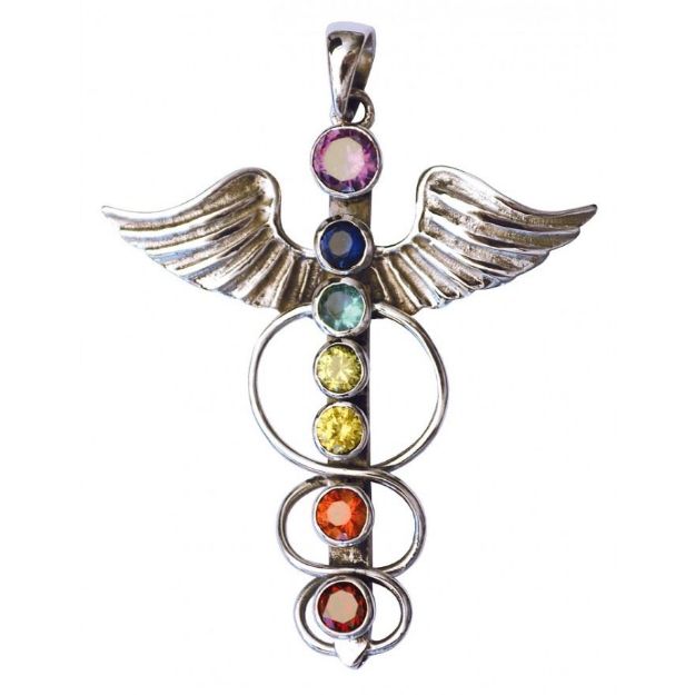 Bild von Anhänger Kundalini-Schlange 4 cm, Messing versilbert