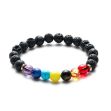 Bild von Armband Lavasteine. Chakra Edelsteine 6cm flexibel