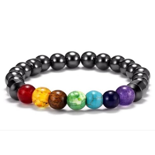 Bild von Armband Magnetic Stone Chakra Edelsteine 6cm flexibel