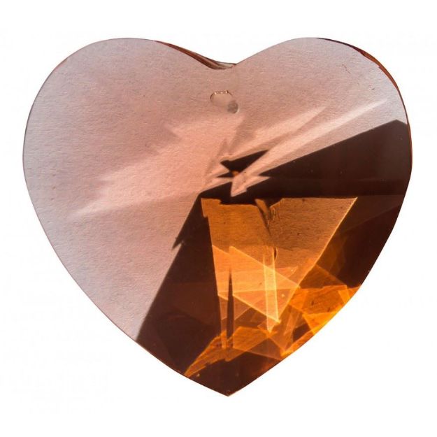 Bild von Kristall Herz 30mm, Glas rosalin
