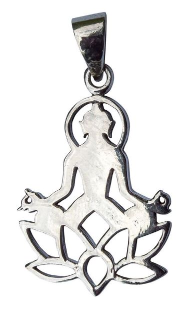 Bild von Anhänger Buddha-Lotus 3 cm, Silber