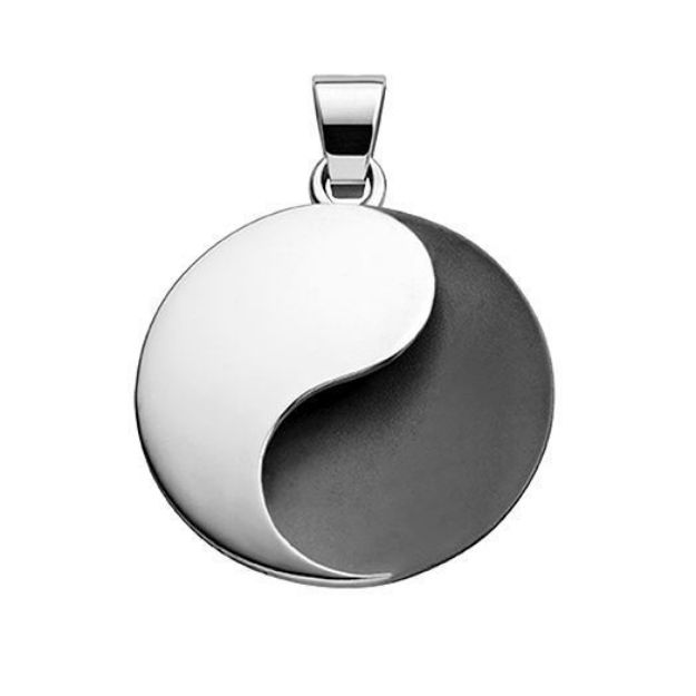 Bild von Anhänger Yin-Yang teilgeschwärzt