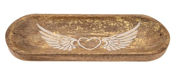 Bild von Engelsflügel Räucherstäbchenhalter Goldverzierung