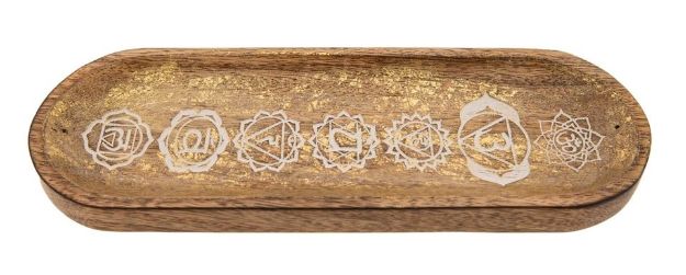 Bild von Chakra Räucherstäbchenhalter Goldverzierung