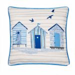 Bild von Beach Huts Outdoor Blue 43x43cm - Kissenbezug OHNE Füllung
