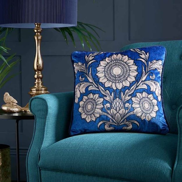 Bild von Romilly Blue 43x43cm - Kissenfüllung inkl.