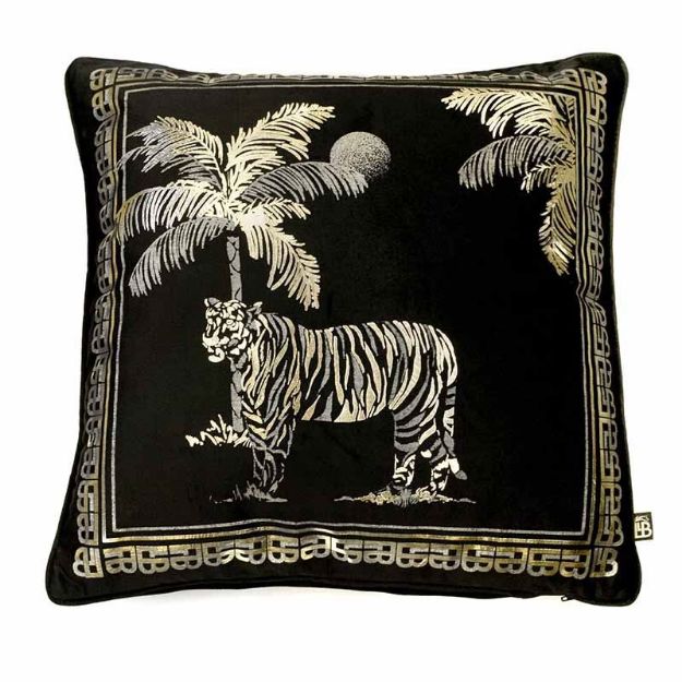 Bild von Tiger Tiger Blk/Gld 43x43cm - Kissenfüllung inkl.