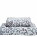 Bild von Animal Print Grey Bath Sheet  90x150cm