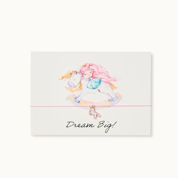 Bild von Armband-Karte: Dream Big - Unicorn - by vivi.