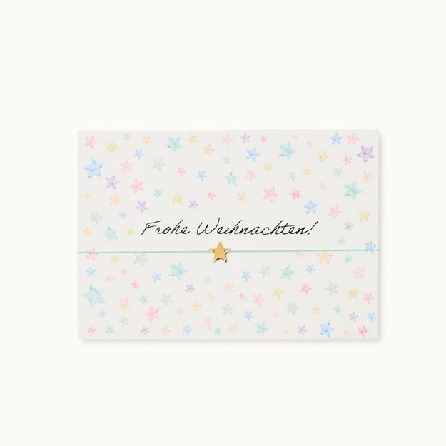 Bild von Armband-Karte: Frohe Weihnachten - Sterne - by vivi.