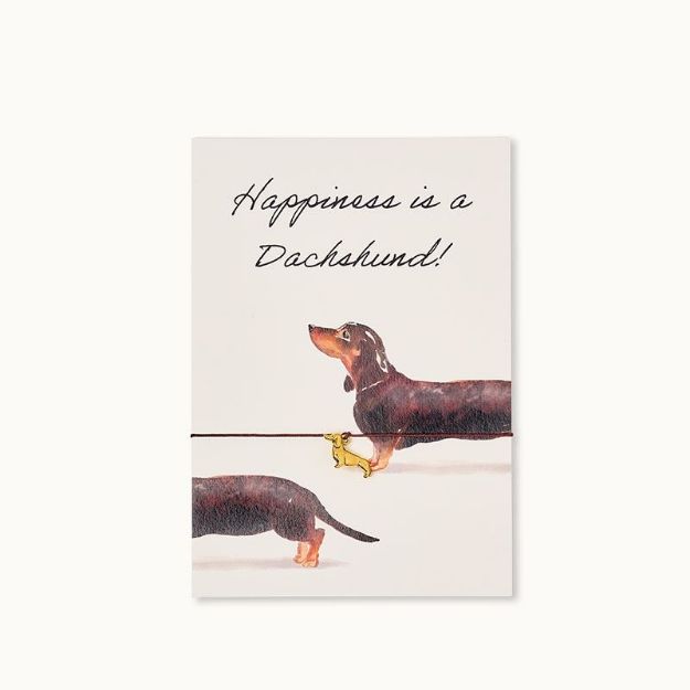 Bild von Armband-Karte: Happiness is a Dachshund - by vivi.