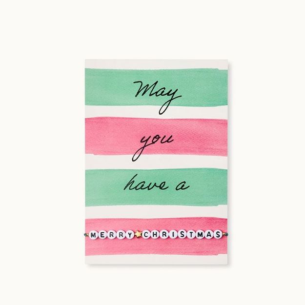 Bild von Armband-Karte: Merry Christmas Stripes - by vivi.