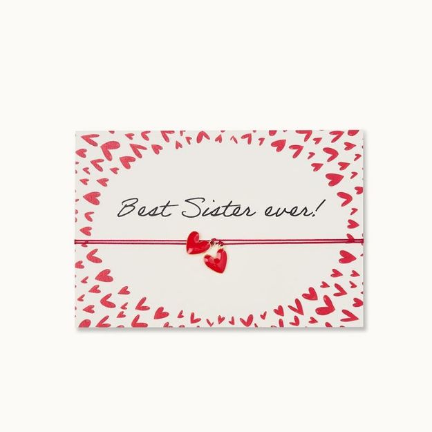 Bild von Doppel-Armbandkarte: Best Sister Ever! - by vivi.